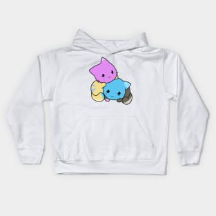 cute cats hug Kids Hoodie